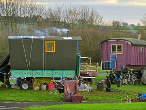 Supporting image for story: Travellers pitch up near M54 service station in Shropshire