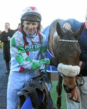 Jockey Paul Moloney with Mountainous after the win