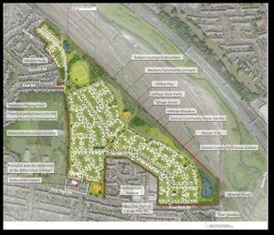 An aerial image of how the Friar Park Urban Village could be set out. PIC: West Midlands Combined Authority