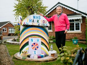 Supporting image for story: Wolverhampton man creates colourful mural to thank the NHS for saving his wife's life  