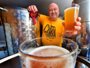 Supporting image for story: Cheers! Garden shed brewer Stuart from Dudley named best at British beer festival