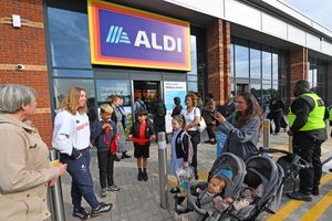 Paralympic gold medallist Megan Richter was on hand to meet customers and pose for pictures at the new store in Oldbury