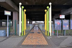 Bescot Stadium Railway Station car park footpath