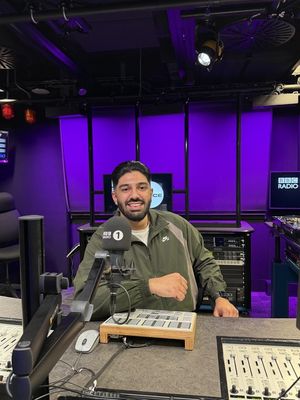DJ Sami in the studio at Radio One where he has been preparing his shows