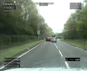 Sanderson overtook traffic and drove the wrong way around blind bends 