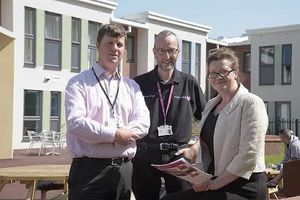 Left to right: David Cockroft - operations manager at Midland Heart, Jonathan Greenwood - manager of Saltbrook Place, and Councillor Gaye Partridge - Cabinet Member for Housing at Dudley Council