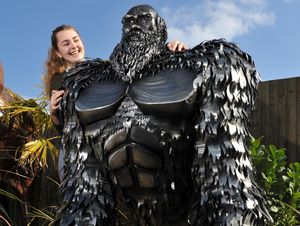 Supporting image for story: Part Darwin, part gorilla: Theory of evolution becomes work of art