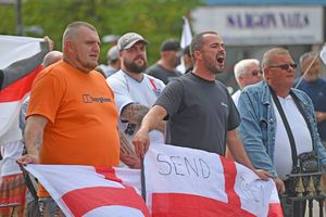 The groups marched from Cannock town centre to the hotel