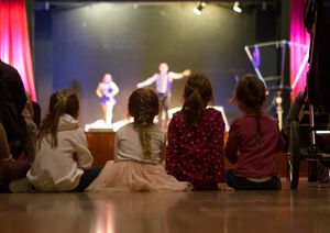 Children watch a previous show