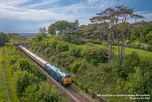 Vintage Trains passing through the countryside