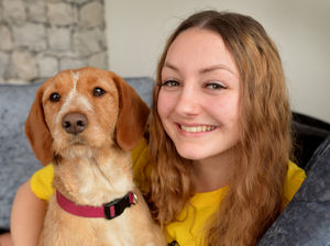 Katie Upcott from Wolverhampton with her dog Pumpkin