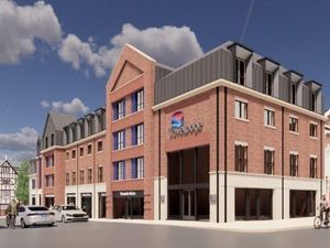 Supporting image for story: Travelodge submits amended plans for 83-bed hotel next to Shrewsbury's historic Rowley's House