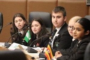 Lyndon School pupils at the Solihull Climate Conference