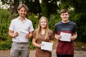 Grove School and Sixth Form students Max Tabour, Chloe Dudleston and Tom Heather.