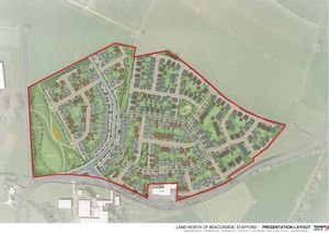 A Proposed Layout For The New Housing Development On Land North Of Beaconside Submitted As Part Of The Planning Application To Stafford Borough Council