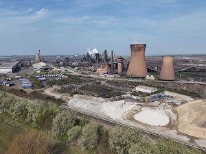 A general view of the British Steel works in Scunthorpe, North Lincolnshire