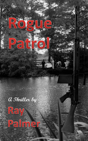 The book cover of my mystery thriller 'Rogue Patrol'. The pool on the cover is standing in for a pool in Northern Ireland. I took the picture in Essington.