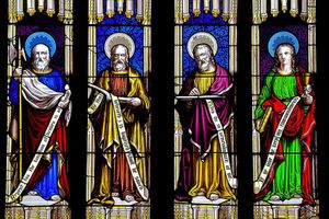 Stained glass windows at St Luke's Church