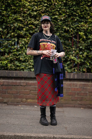Music fan Shannon Lloyd arrives to attend British rock band Black Sabbath's "Back to The Beginning" concert, Ozzy Osbourne's final ever gig as Black Sabbath's frontman at Villa Park in Birmingham, central England on July 5, 2025. Osbourne, who revealed in 2020 that he has Parkinson's disease, will join Tony Iommi, Geezer Butler and Bill Ward for the all-day "Back To The Beginning" show in Birmingham, central England, where the heavy metal giants formed in 1968. (Photo by Oli SCARFF / AFP) (Photo by OLI SCARFF/AFP via Getty Images)          