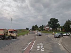 Supporting image for story: Trailer carrying cows overturns on busy A483 junction