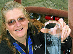 Supporting image for story: Balloon pilot on top of the world after award