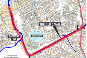 The route of the old canal that will be dug up. Credit: Crown Copyright