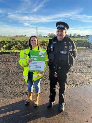 Police visited a farm in Telford. Picture: West Mercia Police. 