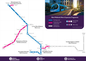 West Midlands Metro map