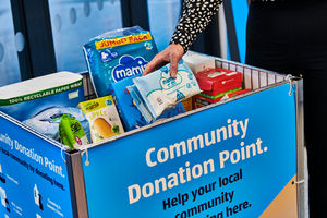 Aldi shares list of priority items for shoppers to donate via in-store donation points.