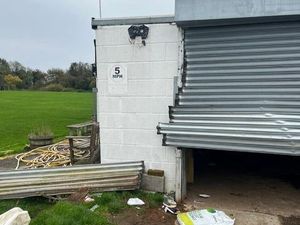 Supporting image for story: Cricket club 'devastated' after machinery 'stolen' and garage door 'destroyed'