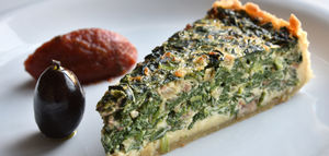 A nice slice – the spinach, anchovy and parmesan tart