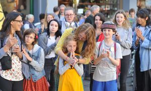 Extinction Rebellion protest in Shrewsbury's Market Square
