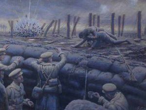 Supporting image for story: Priceless missing war hero painting turns up on Cradley Library steps