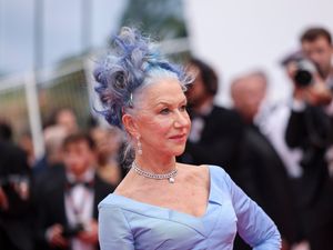 Supporting image for story: Helen Mirren debuts blue hair look on opening day of Cannes