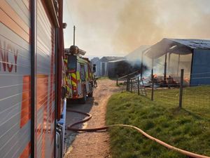 Supporting image for story: Firefighters tackle large barn blaze before attending car fire near Bridgnorth