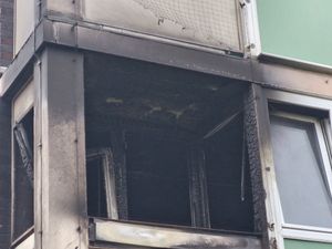 Supporting image for story: 'If it hadn't been for my neighours we could have been trapped': Residents relieved but uneasy after fire wrecks flat in Wolverhampton tower block