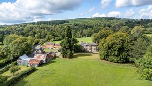 Overton Lodge near Ludlow boasts stunning views over surrounding countryside and features almost eight acres of land. Picture: Knight Frank/Rightmove
