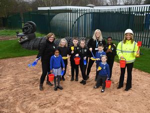 Supporting image for story: New sandpit and dragon bring joy for Telford pupils 