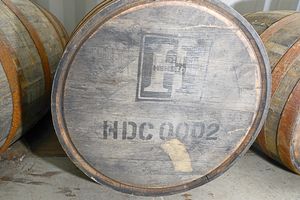 Whisky ageing in oak barrels at Henstone Distillery