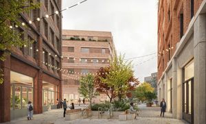 A visualisation of what the proposed Phoenix Yard development in Digbeth, Birmingham could look like. Taken from design and access statement prepared by Allford Hall Monaghan Morris Architects on behalf of Hartwell Plc.