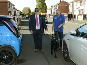 Supporting image for story: Chief takes blindfold walk over Telford pavement parking problems 