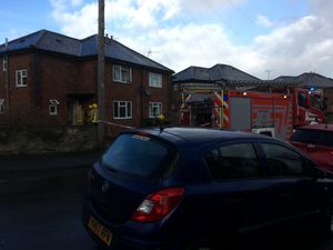 Fire crews at the scene