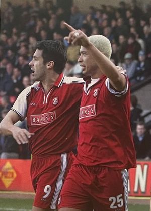 Former Walsall strike pairing Jorge Leitao (left) and Junior (right).