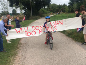 Supporting image for story: Seven-year-old cycles 100 miles in honour of grandparents