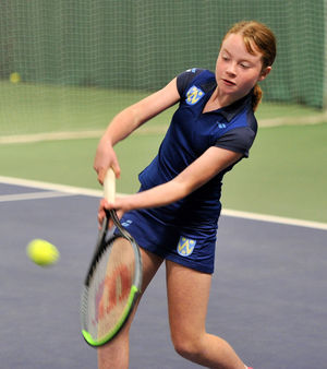 Ten-year-old Maddie Crabb in action at The Shrewsbury Club