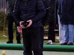 Playing to the crowd in the winter league at Allscott Heath