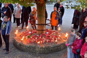 About 80 people gathered to take part in the ceremony