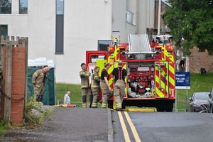 Fire crew in Simms Lane