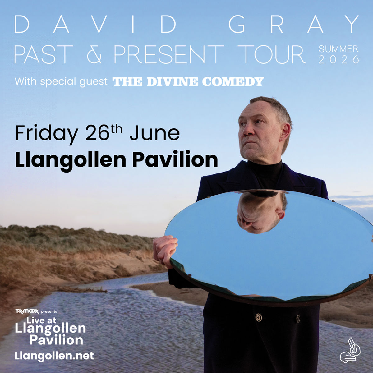 David Gray to bring Past & Present world tour to Llangollen in 2026 with special guests the Divine Comedy