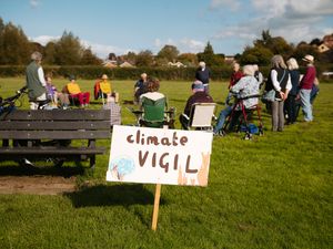 Supporting image for story: Environmental mourners gather at 'vigil' in Ludlow to reflect on climate crisis